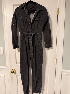 Ksubi Black Skinny Jumpsuit with Belt